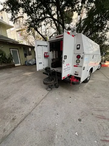 Magnet Plumbing service vehicle on-site for Faucet Repair in North Lakes