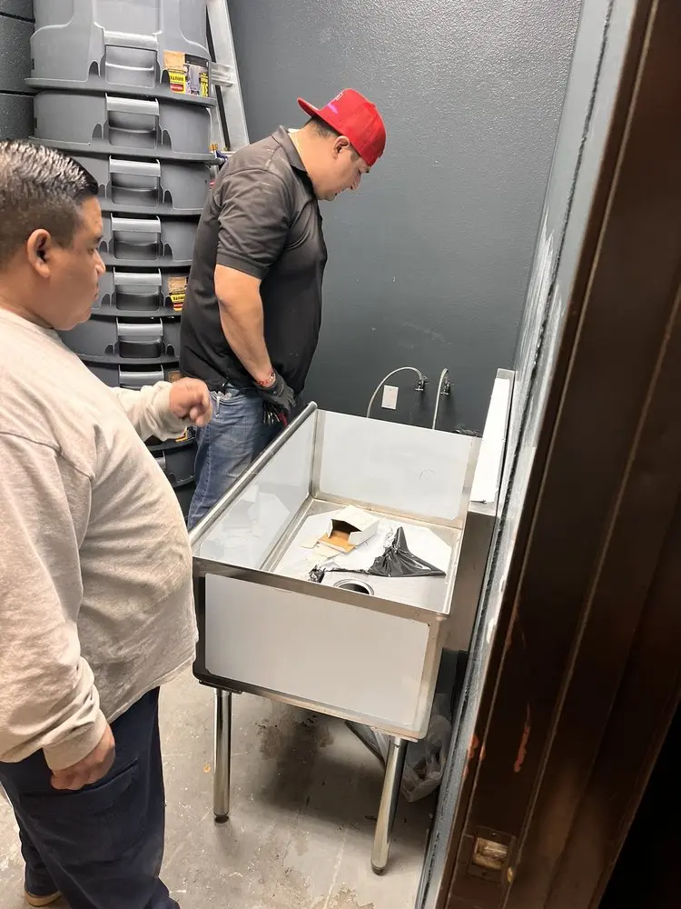 Commercial plumbing and sink installation in North Lakes